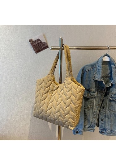 Ganzhoushop Yumuşak Trendi Tote Tasarım Seyahat Omuz Moda Kumaş Koltuk Khaki Kapasiteli Kadınlar Kadın İçin Çantası Çantaları Çantalar Büyük Bahar Altı Alışveriş İs Haki