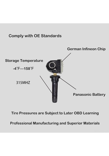 Ximistore9 "4'lü Ford Tpms Lastik Basınç Sensör Seti - F150, Edge, Mkx Uyumlu"