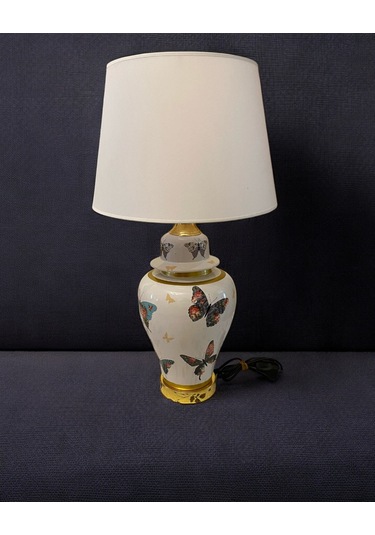 Abj 200 140 Klasık Abajur Kelebek Renkli