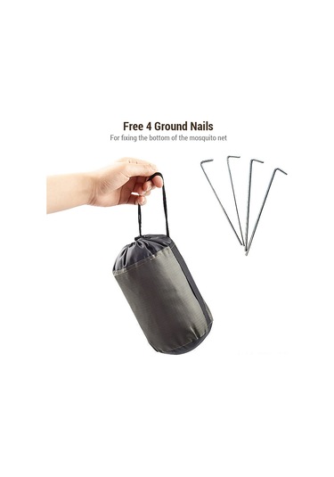 Padalink Hafif Seyahat Çadırı - Tek Kişilik Taşınabilir Sivrisinek Ağı 220x120x100cm Siyah