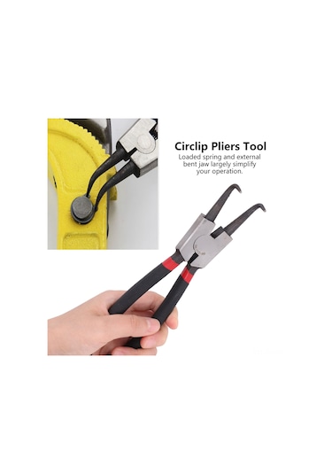 Xindoker Dış Snap Ring Pliers 9 İnç Çelik Uçlu, 32mm Açılım, Kaymazsız Kollü El Aracı - Kurulum Ve Çıkarma İçin