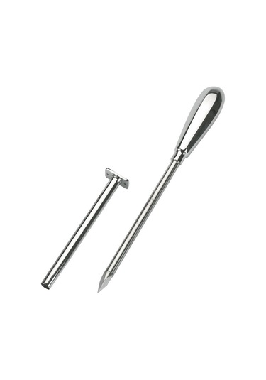 Trokar 12 cm  Krom Kaplamalı 2 Kanüllü ve Metal Kulplu