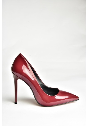Fox Shoes T676192008 Bordo Rugan İnce Topuklu Kadın Stiletto Bordo