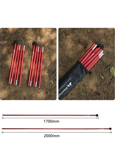 Ebitda Leke Geçmez Hafif Alüminyum Kamp Çadırı Direği - Katlanabilir, Taşınabilir Ve Dayanıklı Gümüş Gümüş