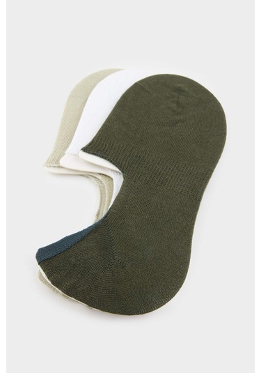 Defacto Kadın Görünmez 3lü Pamuklu Babet Çorap T6922aznsgn157 Yeşil