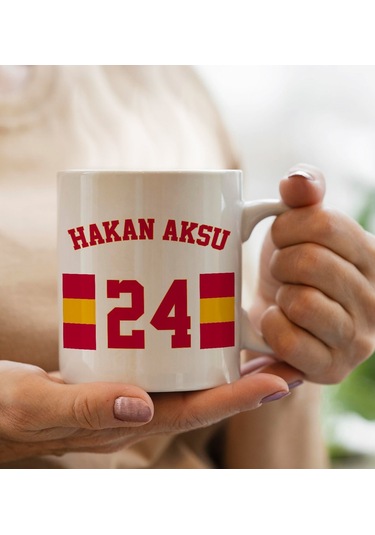 Bk Gift Kişiye Özel İsimli Taraftar Beyaz Kupa Bardak-3, Arkadaşa Hediye, Doğum Günü Hediyesi Kobitmeyencom29985 Bk Gift