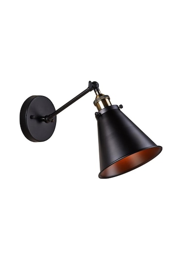 Dekoratif Mafsallı Akrobatik Retro Siyah Duvar Aplik Siyah