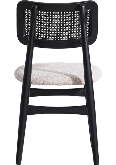 Helios Hazeranlı Ahşap Bohem Sandalye Siyah - Krem