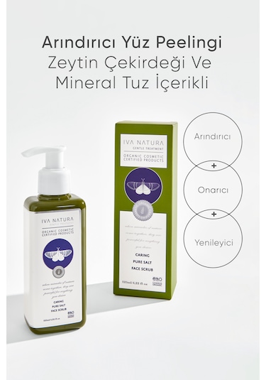 Iva Natura Arındıcı Yüz Peeling Zeytin Çekirdeği Ve Mineral Tuz Içerikli 125
