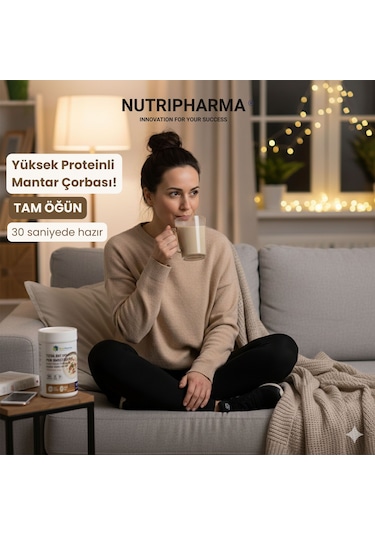 Whey Proteinli Mantar Çorbası Öğün Tozu Bariatrik Diyet Protein Tozu, 600g Diğer