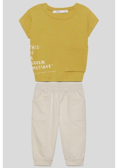 Nk Kids Kız Bebek Could Pantolon Ekru