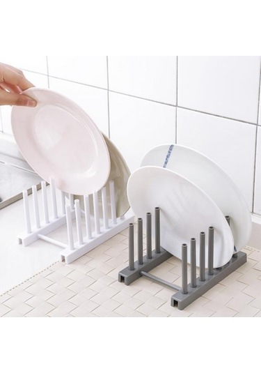 Gri Plaka Rafı Çok Amaçlı Hızlı Drenajlı Plastik Mutfak İçin Mükemmel Çatlama Kasesini Önler