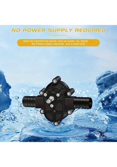 Xuweiwei Portable Mini Drill Pump Spec2 El İle Çalışan Kendinden Emişli Su Transfer Pompası Yağ Dizel Sıvılar İçin
