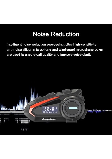 Jokmae Kuqıbao K20 Motosiklet Bluetooth Kulaklık - Uzun Pil Ömrü, Su Geçirmez, Otomatik Yanıt, Akıllı Ses Asistanı