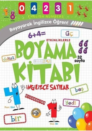 Sayılar - Etkinliklerle Boyama Kitabı İngilizce- Akıllı Zebra