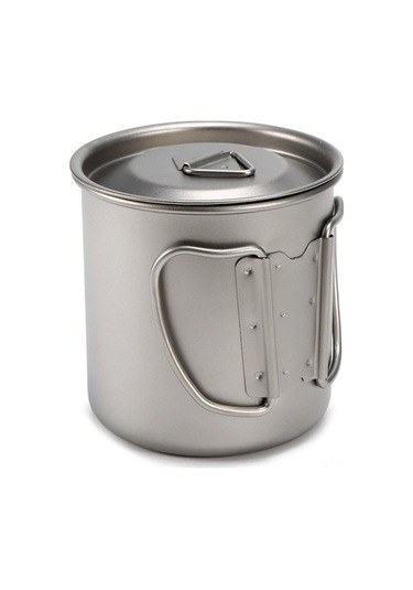 Pazly Ultralight Titanyum Pratik Katlanabilir Kamp Piknik Mug 750ml 400ml Gümüş Gümüş