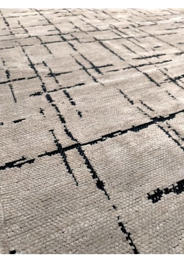 Çam Halı Bodrum Bdrr 119 Bej Özel Latex Kaymaz Tabanlı Kilim