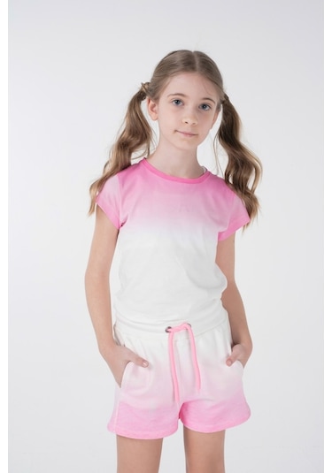 Brz Kids Baskılı Kız Çocuk Şort Ekru