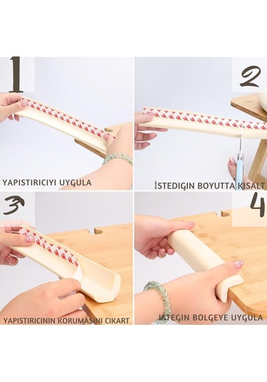 A Kalite 3m Bant 10 Metre 10 Adet Gri Rek Köşe Koruyucu Esnek Ve Yumuşak Kauçuk Kenar Koruyucu 001