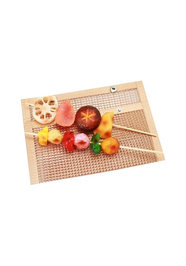 24X14Cm Fiberglas Barbekü Izgara Örgü Çanta Izgara Aksesuarları Sebze Izgara Kese Bpa Içermez Fda Sertifikalı Değil - Kahverengi