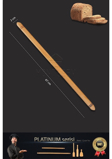 Platinum Serisi Ahşap Hamur Açma Oklavası Börek Seti 5li Set Yn13