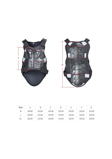 Hayalet Yarış Gh-hjy08 Motosiklet Zırh Yelek Göğüs Koruyucu Sürme Sert Kabuk Giysiler, Boyut: L Siyah