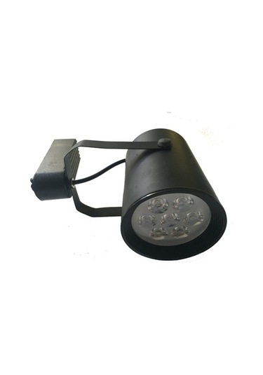 Alles 7x1w Beyaz Işık Siyah Kasa Power Ledli Ray Spot Beyaz