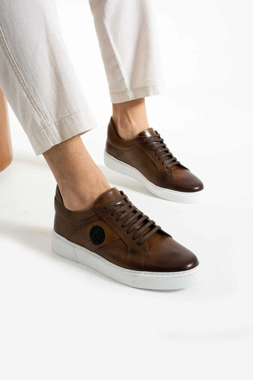 Bestello Bağcıklı Eva Taban Sneaker 331-844 Erkek Ayakkabı Cevız