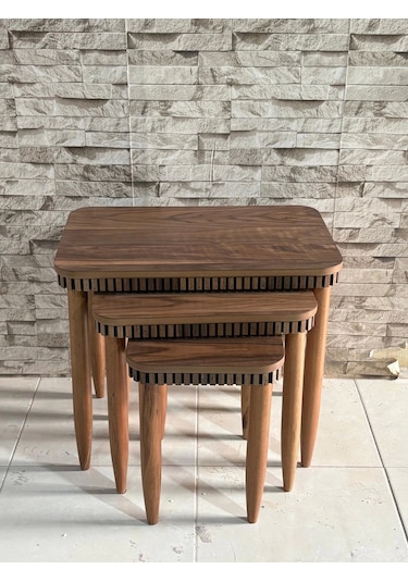 Nivemeshome Dalya Ceviz Zigon Sehpa Ceviz