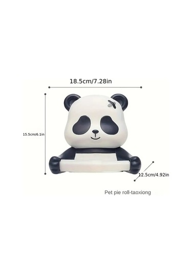 Ulzyvf Tuvalet Tutucu, Parça Panda Monte Karikatür Kağıdı Duvara Beyaz 1 Fk Beyaz