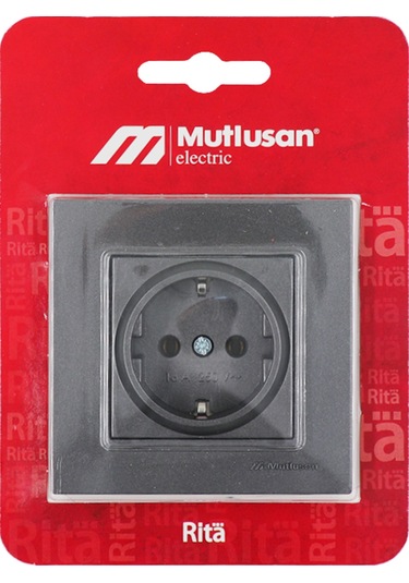 Mutlusan Rita Topraklı Priz Füme