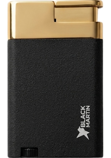 Black Martin Tek Torch Pürmüz Siyah Gold Metal Puro Çakmağı - Tr9569