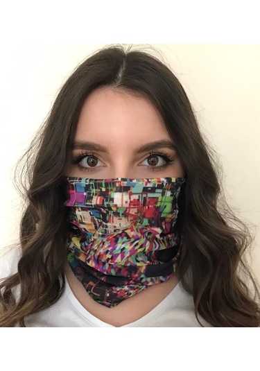 Paytak Moda Kurukafa Skull Renkli Desenli Bandana Kafa Bandı