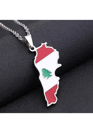 Titanyum Çelik Lübnan Haritası Ve Bayrağı Kolye Ucu Paslanmaz Çelik Yağ Damlası Kolye Erkek Ve Kadın Titanyum Çelik Takı Gümüş Titanyum Çelik Lübnan Haritası Ve Bayrağı Kolye Ucu Paslanmaz Çelik Yağ Damlası Kolye Erkek Ve Kadın Titanyum Çelik Takı Gümüş