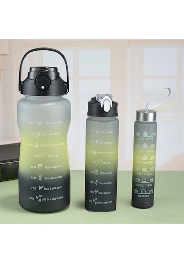 Suntek Magideal 3 Adet Spor Su Şişesi Yeniden Kullanılabilir Stil-d