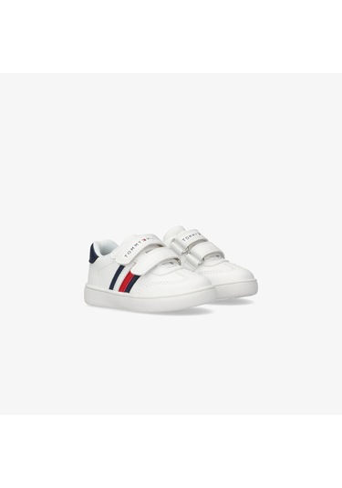 Tommy Hilfiger Flag And Hook Loop Bebek Beyaz Sneaker T1x9-33839-1355x336 Beyaz
