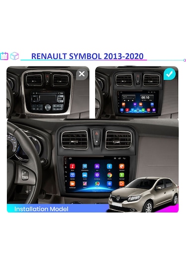 Renault Symbol 2013-2020 Android Multimedya 9 İnc Hd Ips 2/32GB
