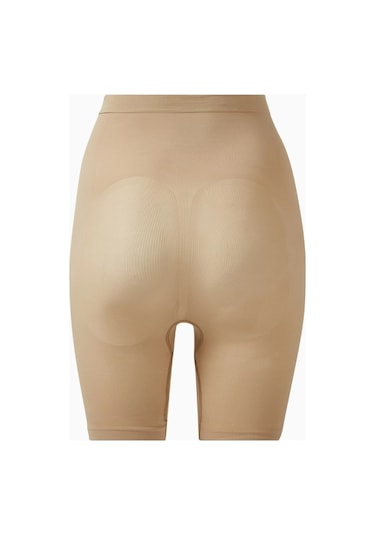 Skims Seamless Sculpt Mid - Thigh Shorts, Yüksek Bel Şekillendirici Şort Bej