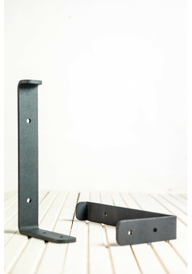 Dekoratif Metal Siyah Raf Ayağı (4'lü Set)