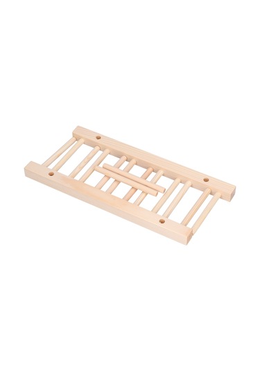 Geeroyoo Ahşap Tabak Drainer 5 Bölmeli, Fırın Kapakları Ve Kesme Tahtaları İçin Mutfak Organizer, 28cm Ahşap Depolama Rafı Diğer