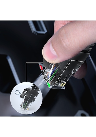 Essager CAT6 RJ45 Ağ LAN Ethernet Kablosu 0.5 Metre  - Yuvarlak Tel Flat Wire