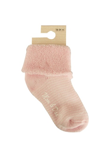 Kitikate Bibaby Biorganic Mom And Dad Kaymaz Çorap 68354 Pembe