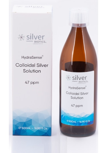 Silverbiotics Gümüş Suyu 47 Ppm HydraSense Kolloidal Cam Şişe 500 ML