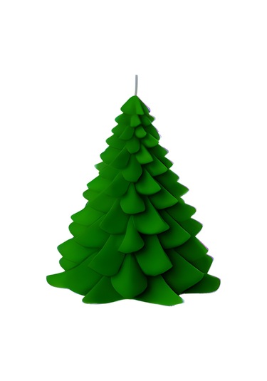 Büyük Yeşil Dekoratif Yılbaşı Çam Ağacı Mum Yeşil