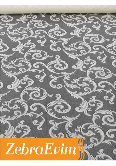 Çift Mekanizmalı Ekru Örme Tül Stor Zebra Perde Etek Dilim  (162605486) Ekru 10 x 200 Boncuklu Standart