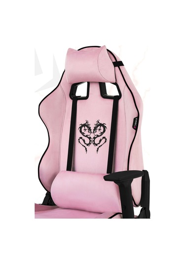 Rio Balerion Terletmez Kadife Kumaş Pembe Gaming Oyuncu Koltuğu -13 Pembe
