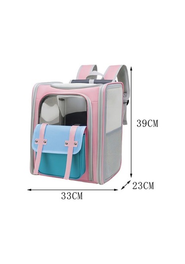 Dm Cbtx Kare Katlanabilir Kedi Çantası Açık Taşınabilir Çift Omuz Çantası Model 8 Mavi