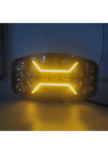 Offroad Sis Lambası 24.6 X 14 X 8.8cm Beyaz-amber Gündüz Ledli Adet / Lass375