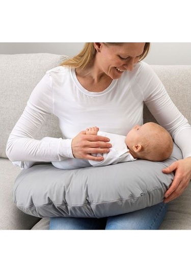 Emzirme Yastığı, Gri Renk MeridyenDukkan 60x50x18 cm Yıkanır-Pamu