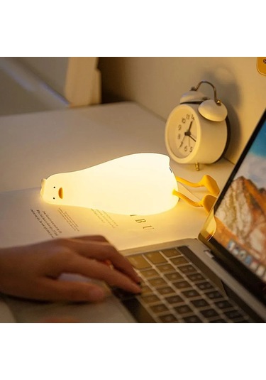 Kangvka Küçük Sarı Ördek Dokunmatik Led Gece Lambası - Kablosuz, 30 Dakika Zamanlayıcı, Çoklu Parlaklık Ayarları, Usb Şarjlı, Bebek Odası Dekorasyonu Sari